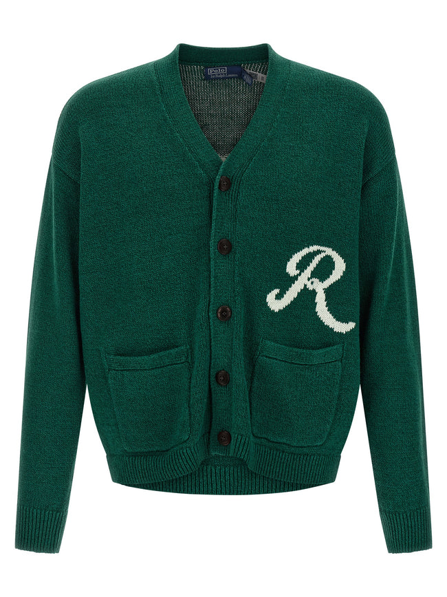 Polo Ralph Lauren Zweifarbige Leinenstrickjacke
