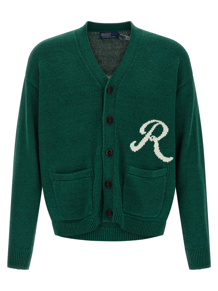 Polo Ralph Lauren Zweifarbige Leinenstrickjacke