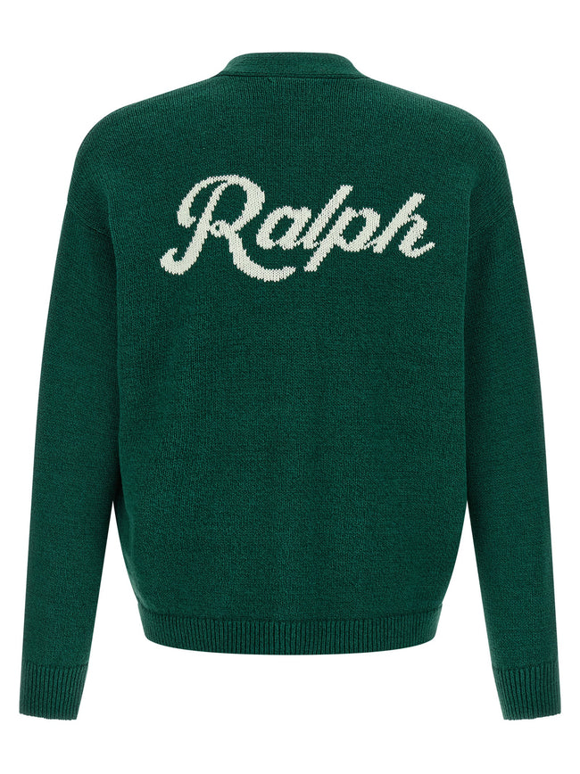 Polo Ralph Lauren Zweifarbige Leinenstrickjacke