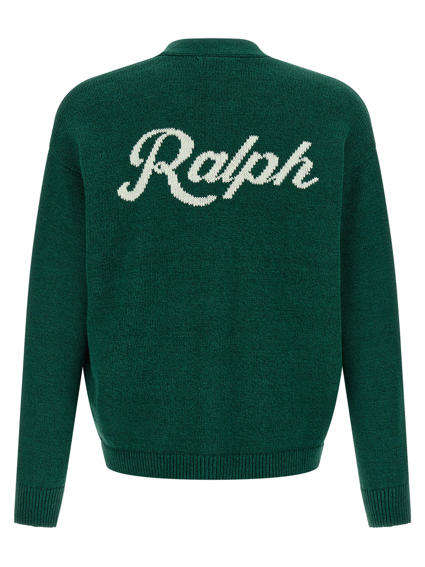 Polo Ralph Lauren Zweifarbige Leinenstrickjacke