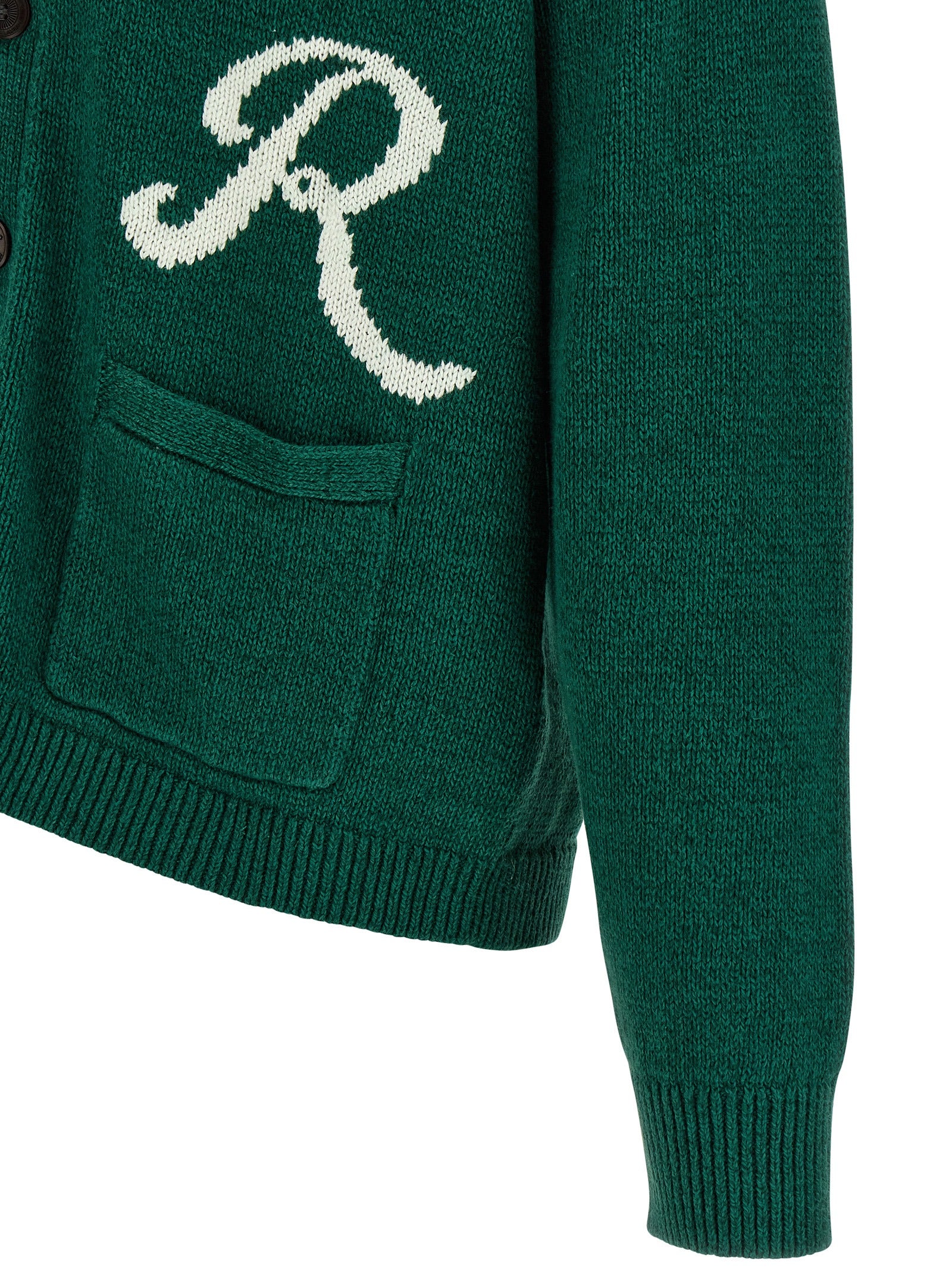 Polo Ralph Lauren Zweifarbige Leinenstrickjacke