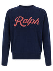 Polo Ralph Lauren Blauer Leinenstrickjacke