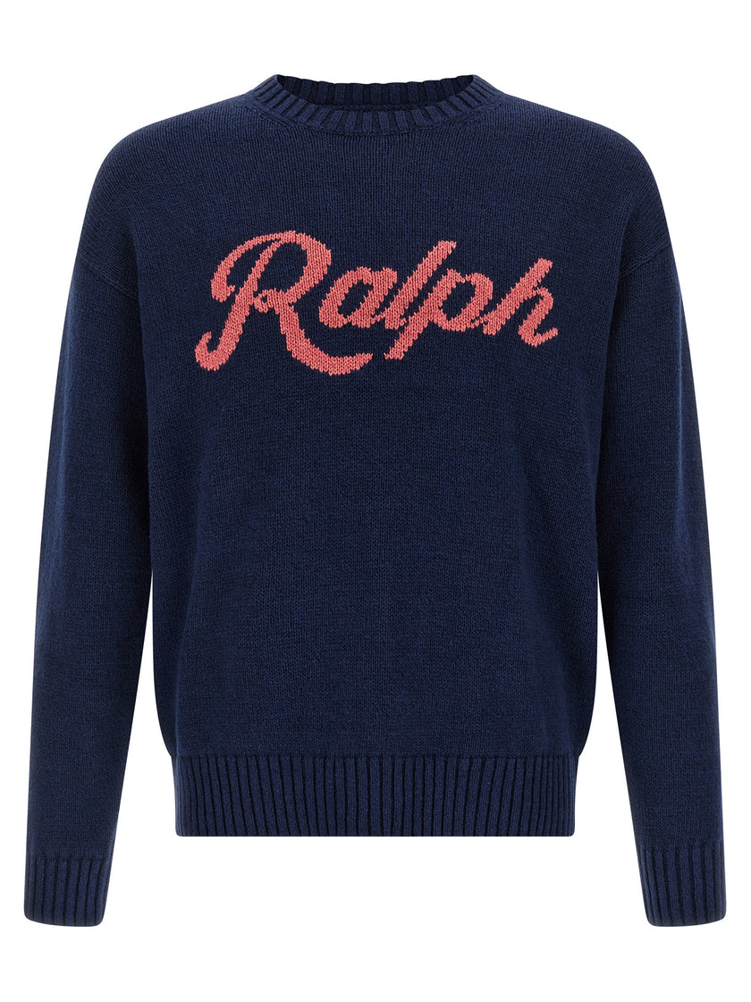 Polo Ralph Lauren Blauer Leinenstrickjacke