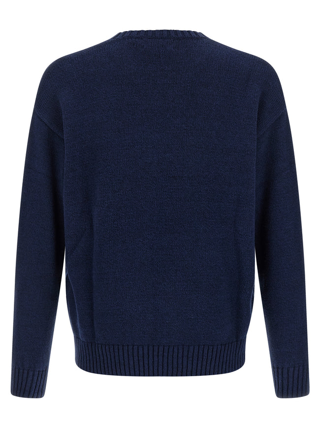 Polo Ralph Lauren Blauer Leinenstrickjacke