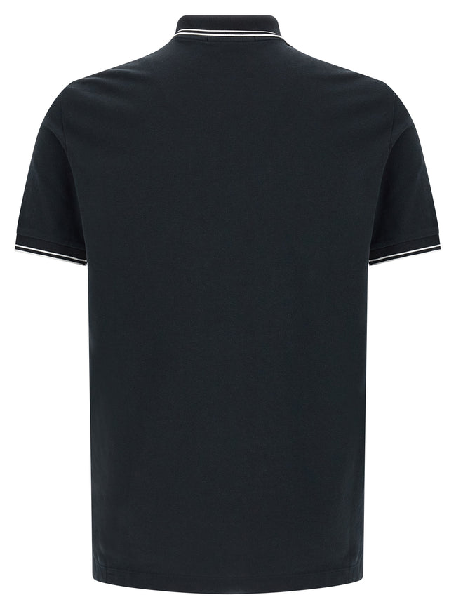 Stone Island Blaues Baumwoll-Polohemd