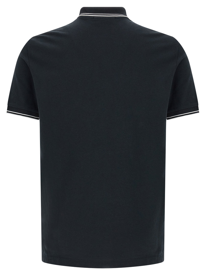 Stone Island Blaues Baumwoll-Polohemd