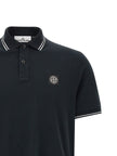 Stone Island Blaues Baumwoll-Polohemd