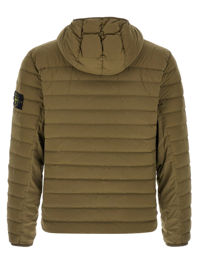 Stone Island Zweifarbige Polyamid-Steppjacke in voller Länge