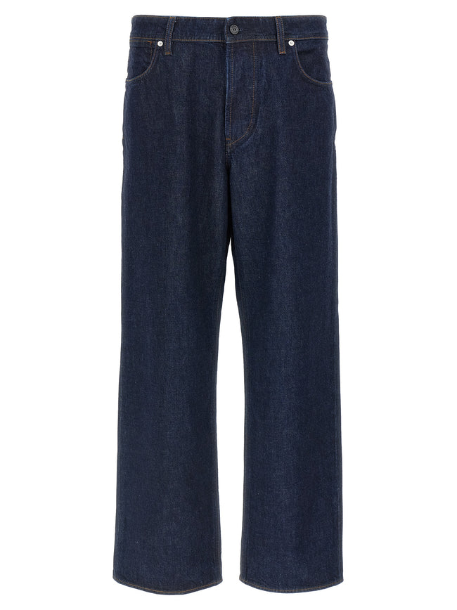 Stone Island Blaue Baumwolljeans im Relaxed Fit
