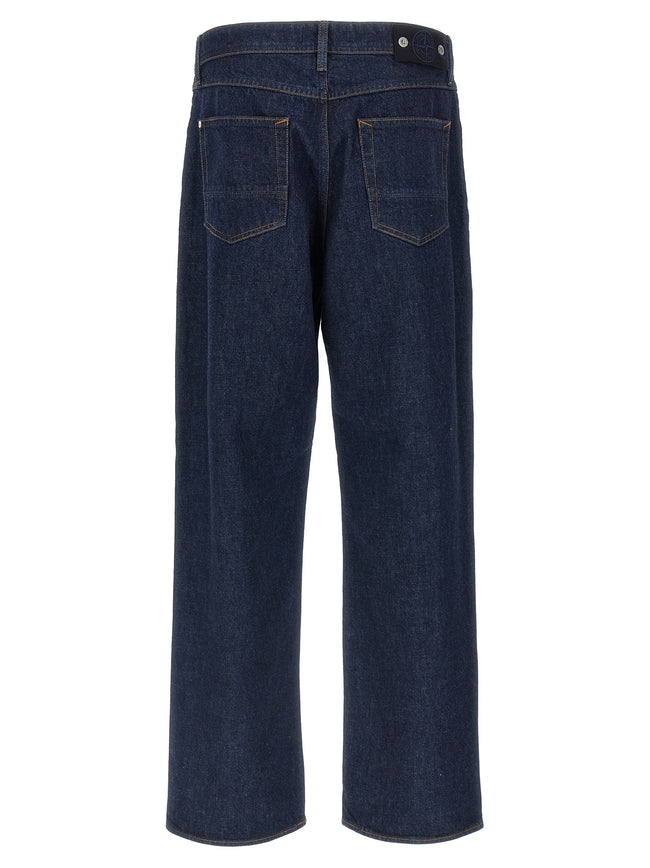 Stone Island Blaue Baumwolljeans im Relaxed Fit