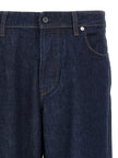 Stone Island Blaue Baumwolljeans im Relaxed Fit
