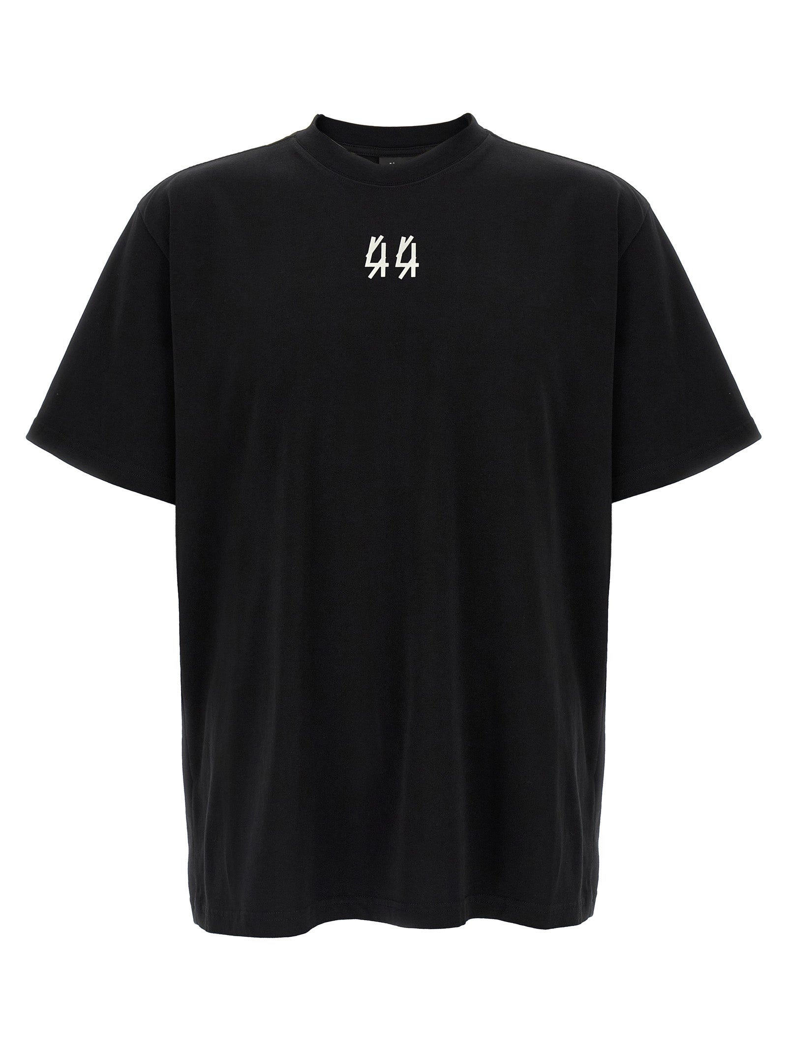 44 Label Group Schwarzes Baumwoll-T-Shirt