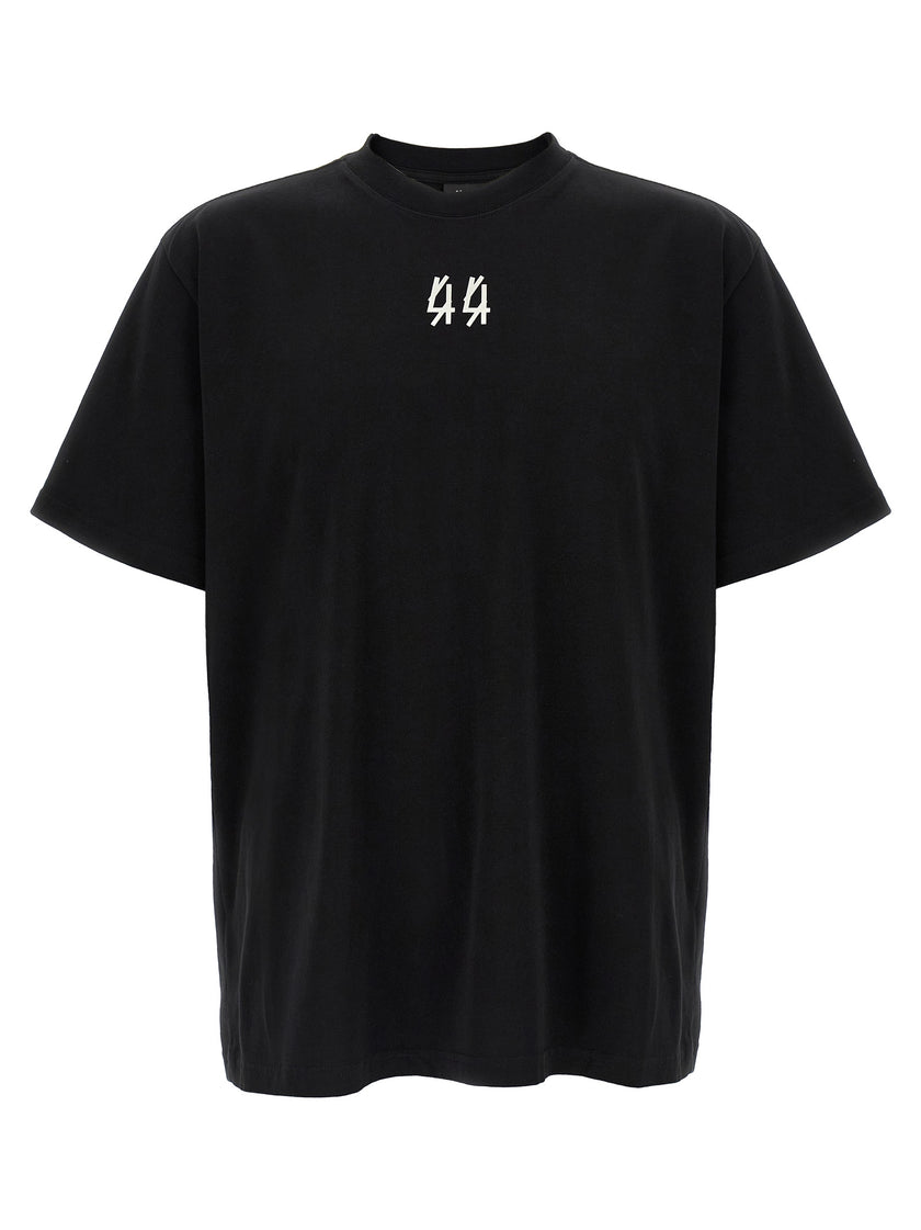 44 Label Group Schwarzes Baumwoll-T-Shirt