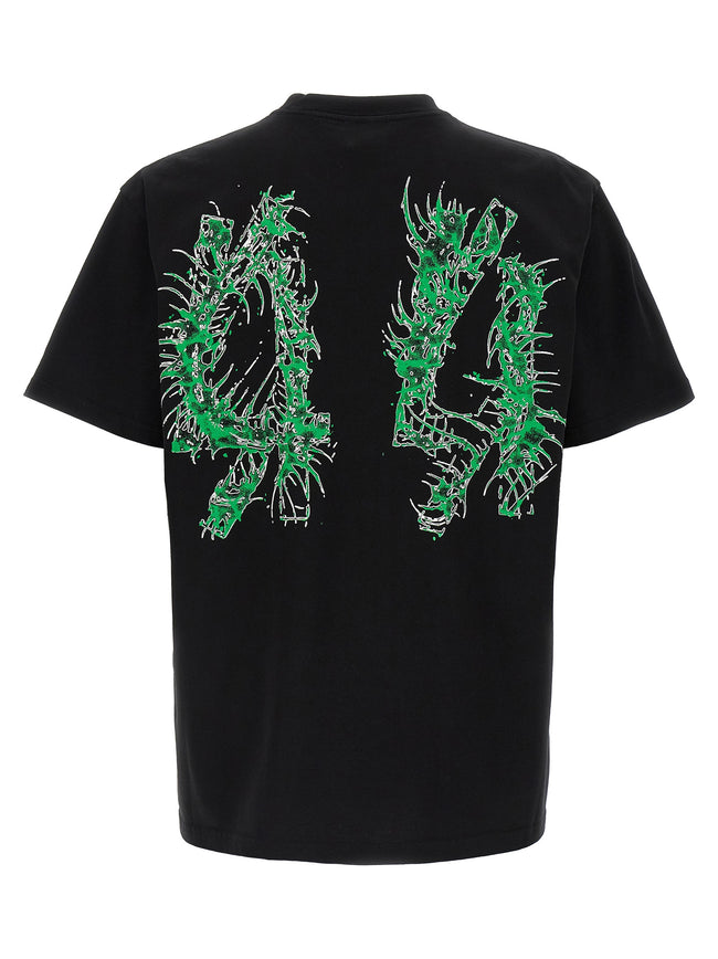 44 Label Group Schwarzes Baumwoll-T-Shirt