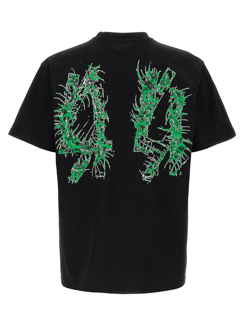44 Label Group Schwarzes Baumwoll-T-Shirt