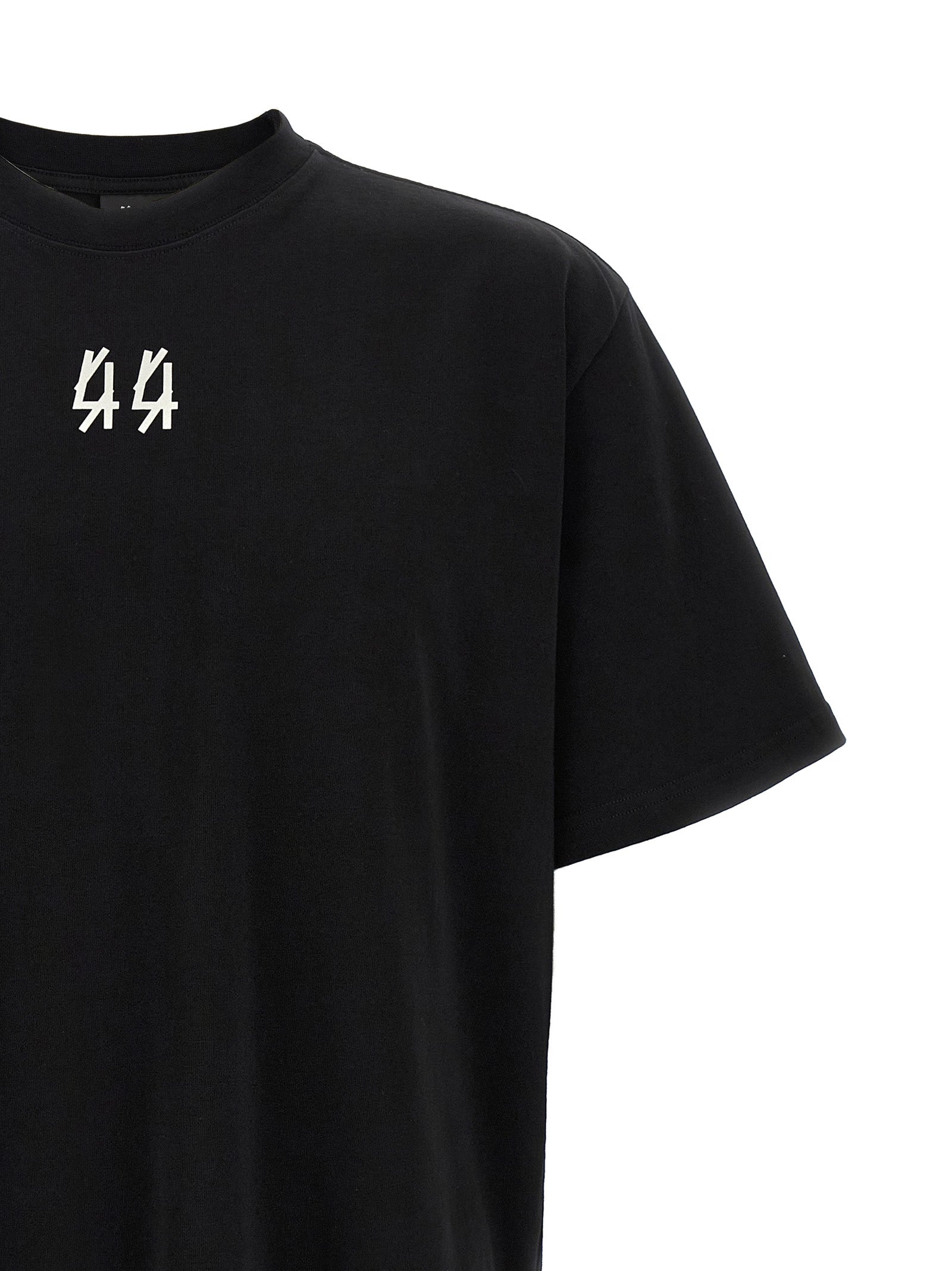 44 Label Group Schwarzes Baumwoll-T-Shirt