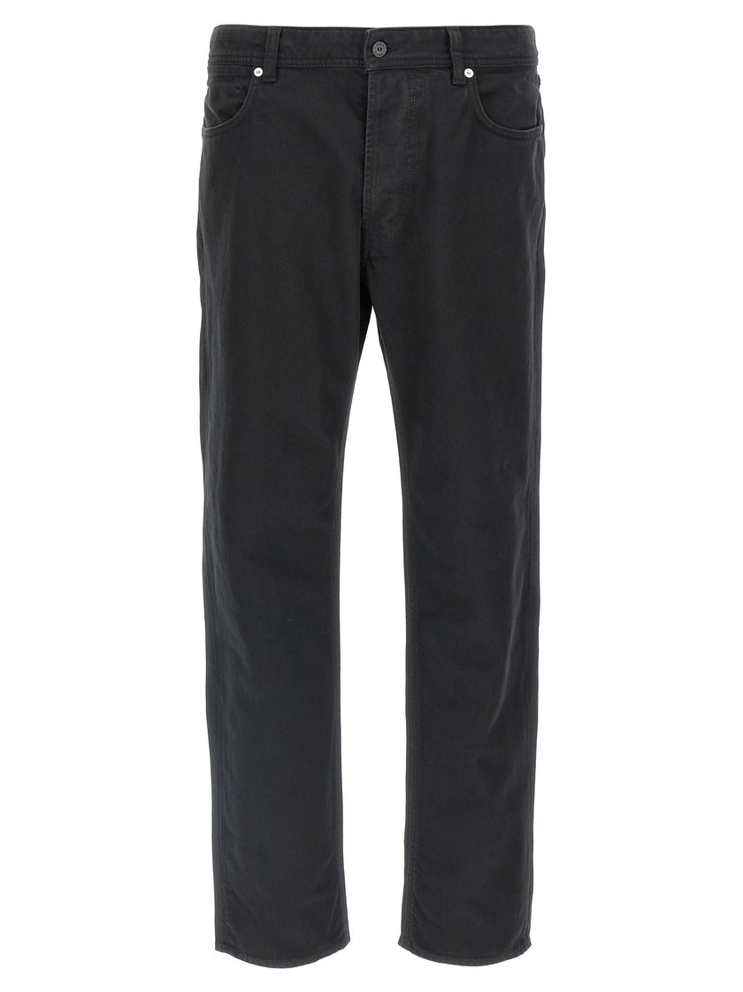 Stone Island Schwarze Baumwoll-Jeans mit geradem Bein