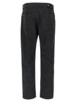 Stone Island Schwarze Baumwoll-Jeans mit geradem Bein