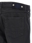 Stone Island Schwarze Baumwoll-Jeans mit geradem Bein
