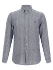 Polo Ralph Lauren Blaue Leinenbluse