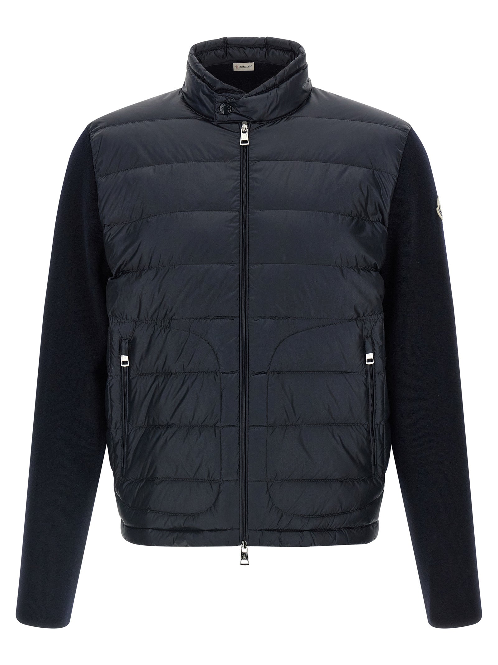 Moncler Blauer Cardigan aus Polyamid