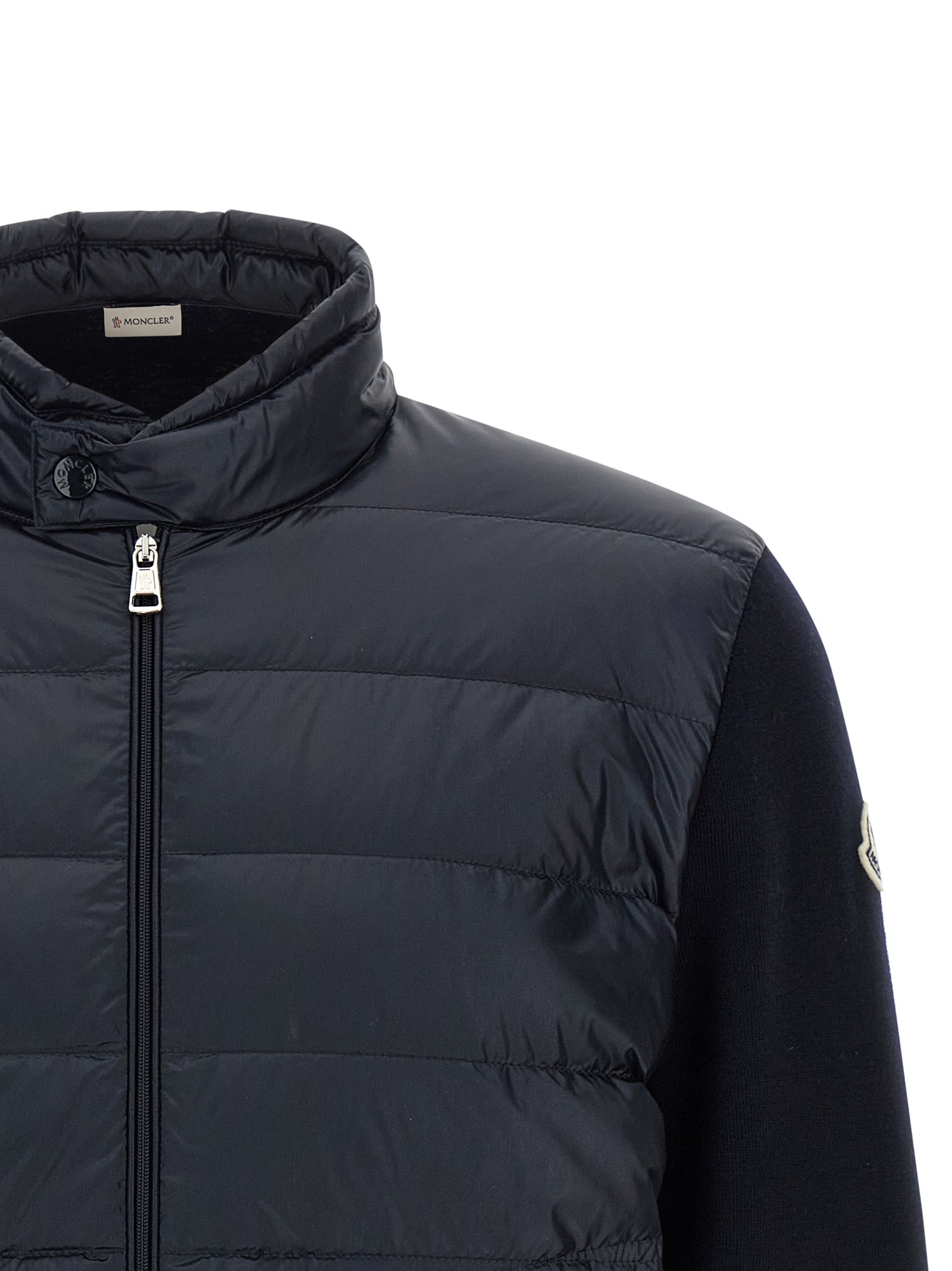 Moncler Blauer Cardigan aus Polyamid