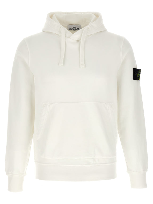 Stone Island Weißes Baumwoll-Sweatshirt
