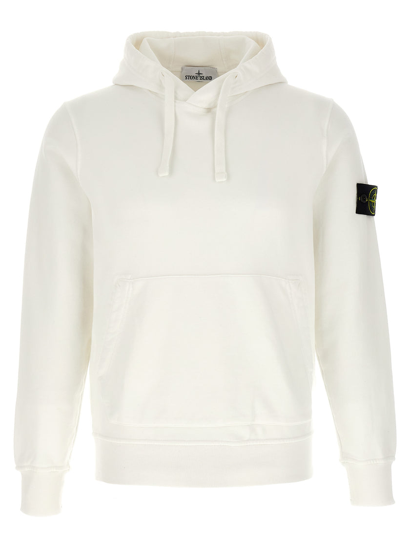 Stone Island Weißes Baumwoll-Sweatshirt