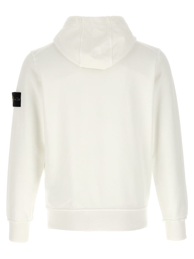 Stone Island Weißes Baumwoll-Sweatshirt