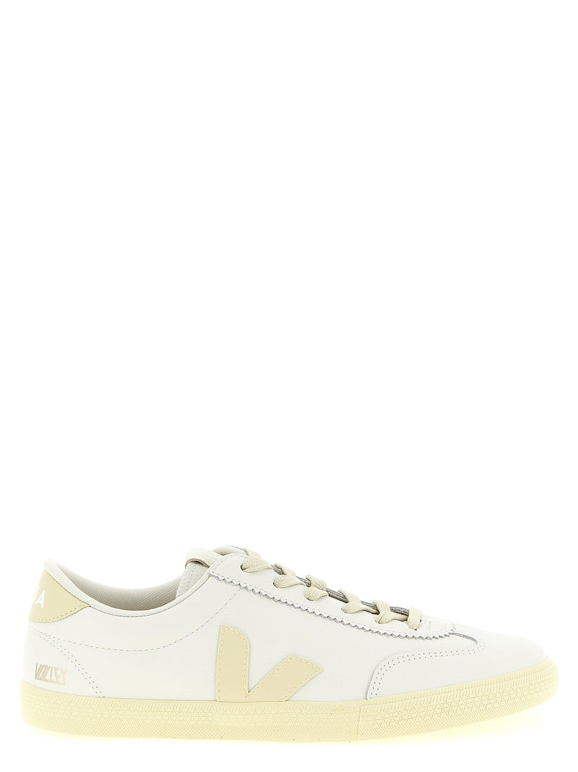 Veja Weiße Kalbsleder Low-Top-Sneaker