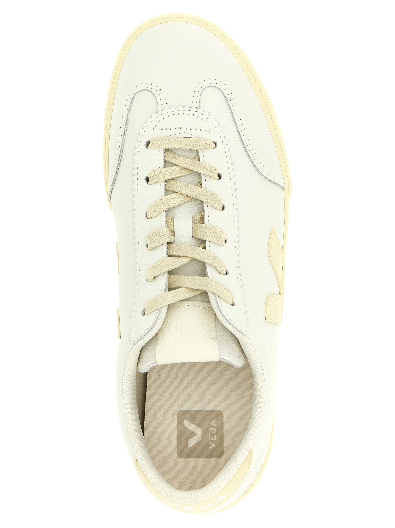 Veja Weiße Kalbsleder Low-Top-Sneaker