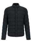 Moncler Blaue Polyamid-Jacke in voller Länge