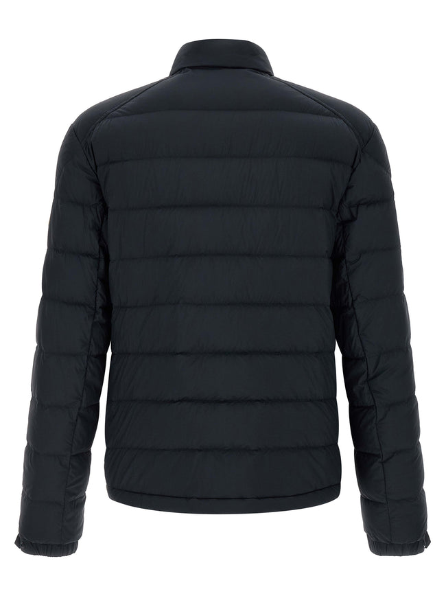 Moncler Blaue Polyamid-Jacke in voller Länge