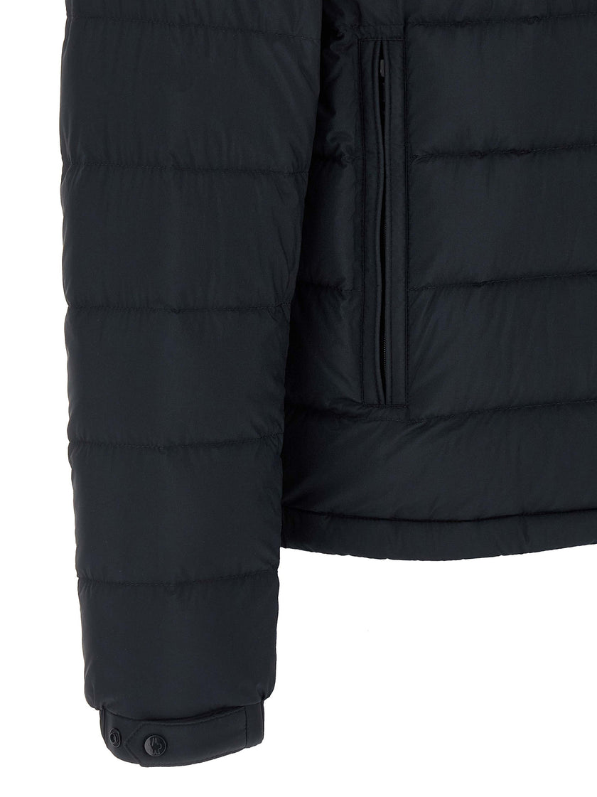 Moncler Blaue Polyamid-Jacke in voller Länge
