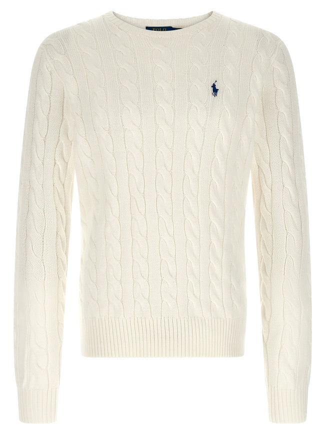 Polo Ralph Lauren Weißer Strickcardigan aus Baumwolle
