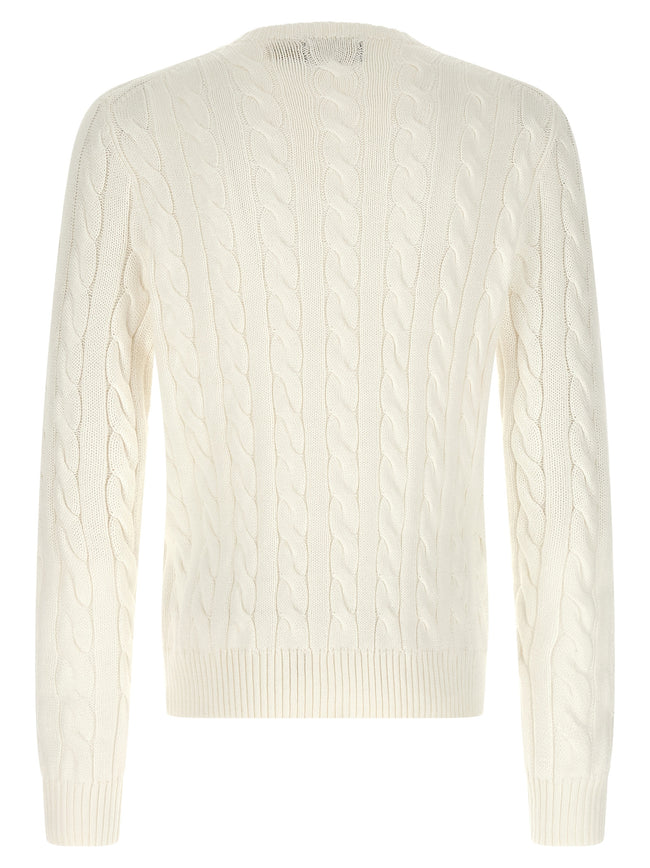 Polo Ralph Lauren Weißer Strickcardigan aus Baumwolle
