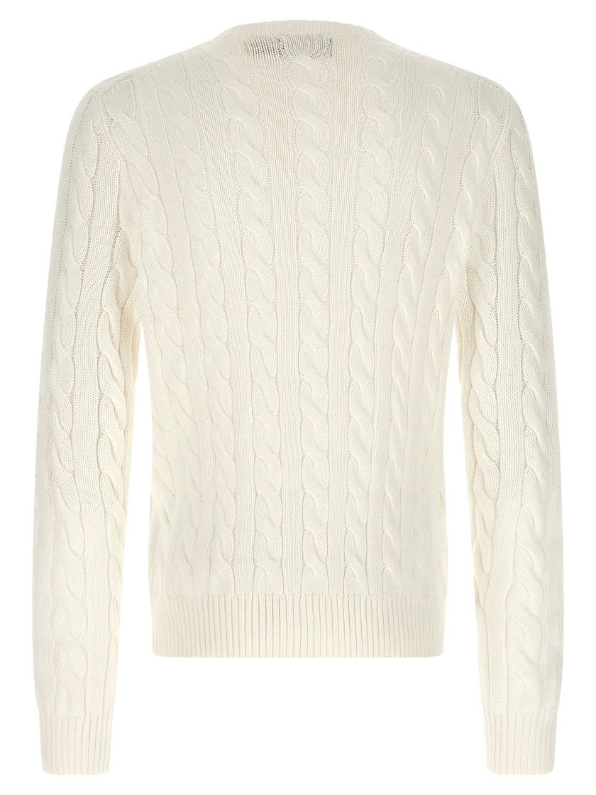 Polo Ralph Lauren Weißer Strickcardigan aus Baumwolle