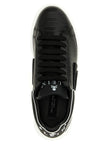 Philipp Plein Schwarze Low-Top-Sneaker aus Rindsleder