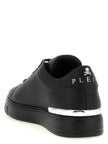 Philipp Plein Schwarze Kalbsleder Low-Top-Sneaker
