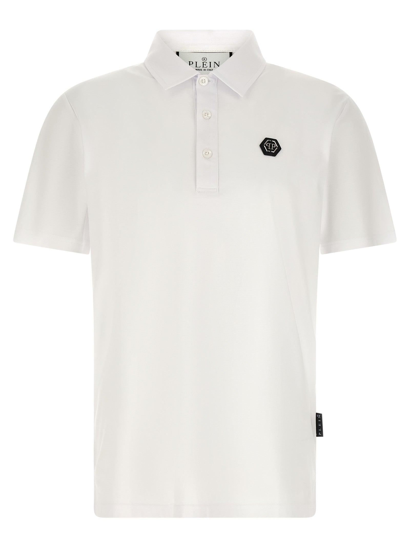 Philipp Plein Weißes Poloshirt aus Baumwolle