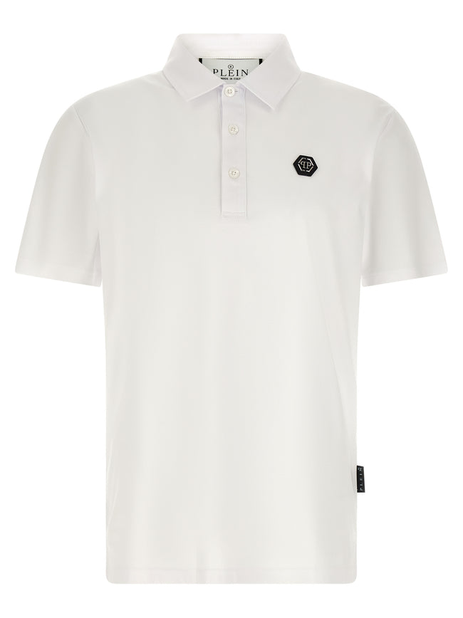 Philipp Plein Weißes Poloshirt aus Baumwolle