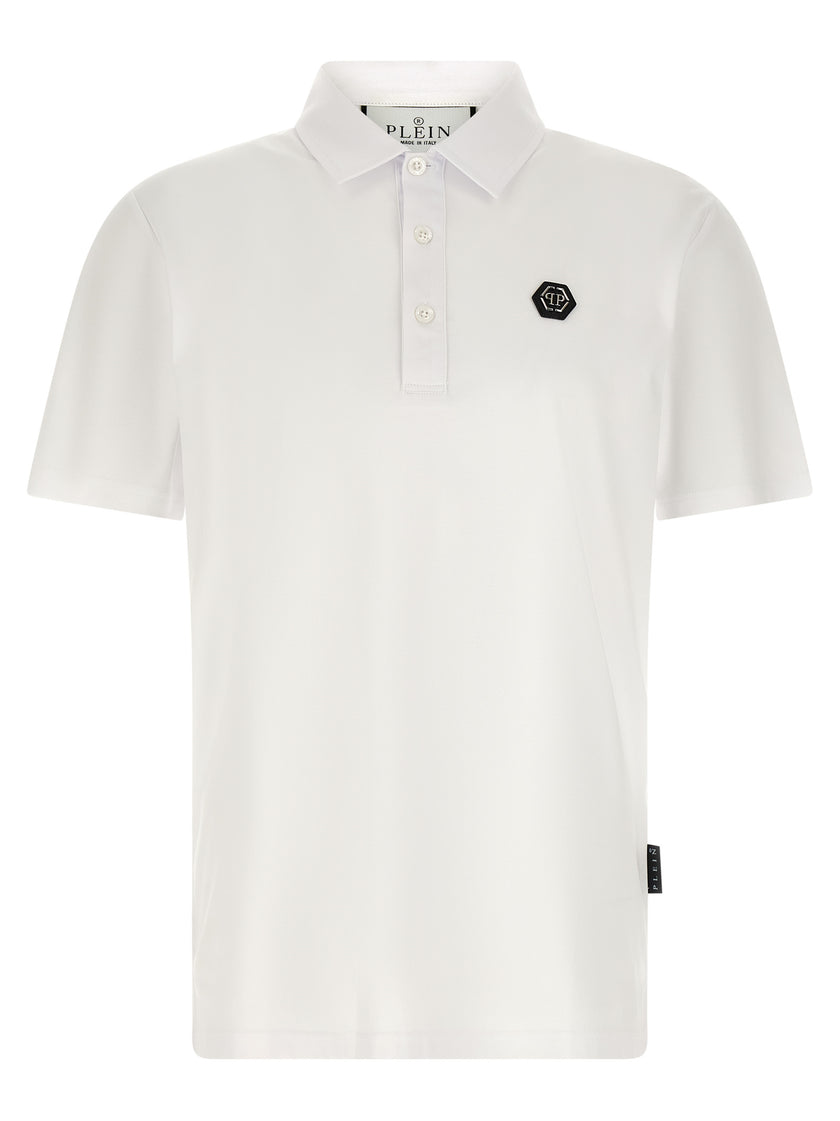 Philipp Plein Weißes Poloshirt aus Baumwolle