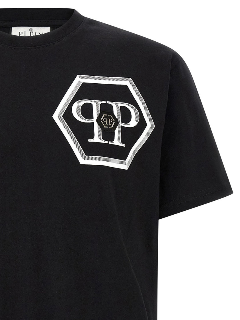 Philipp Plein Schwarzes Baumwoll-T-Shirt