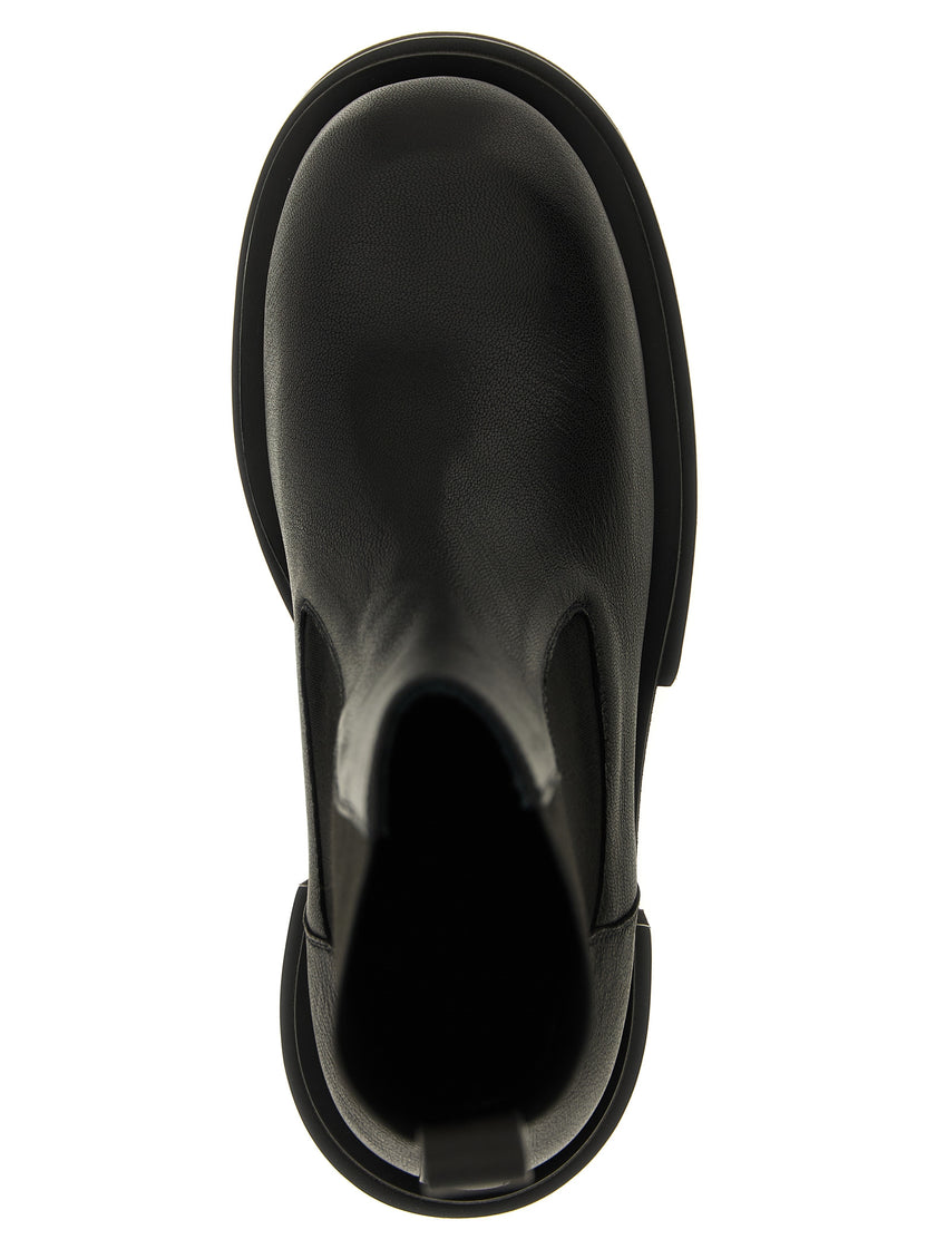 Rick Owens Schwarze Kalbshaut Bos Taurus Stiefeletten