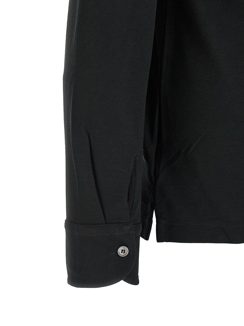 ZANONE Schwarzes Baumwoll-Poloshirt