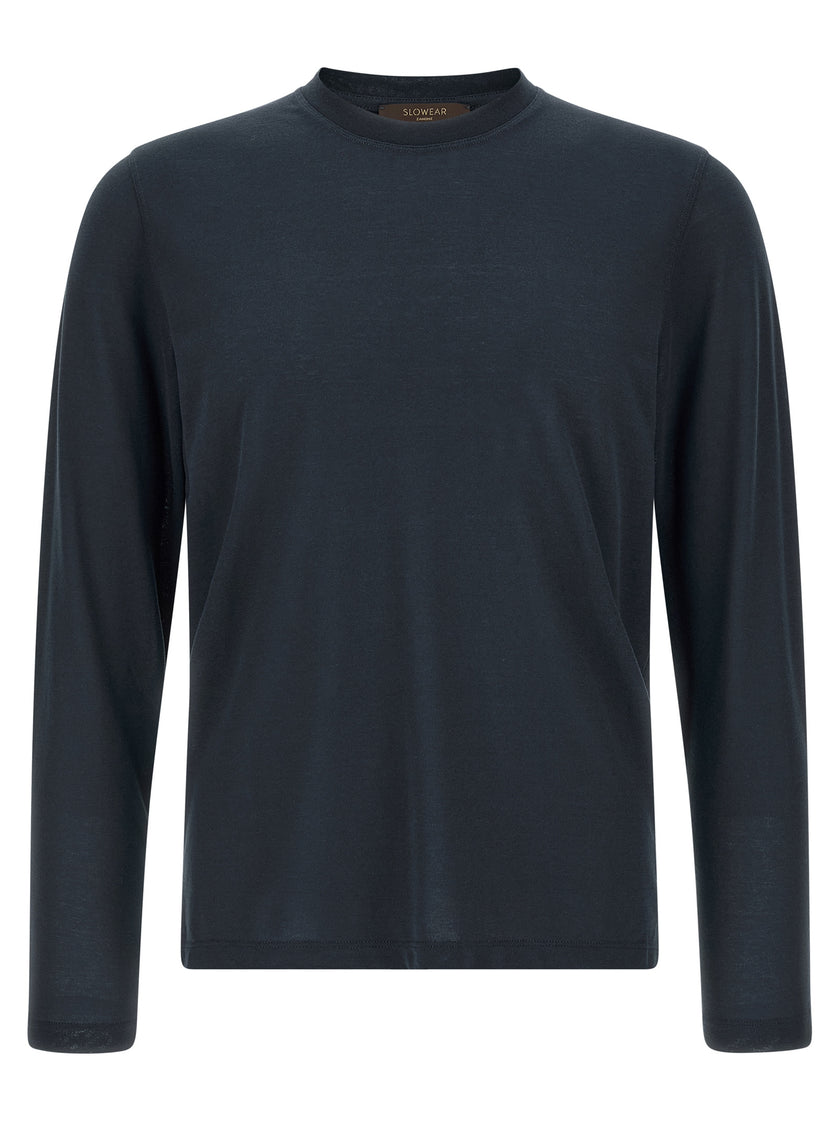 ZANONE Blaues Baumwoll-T-Shirt