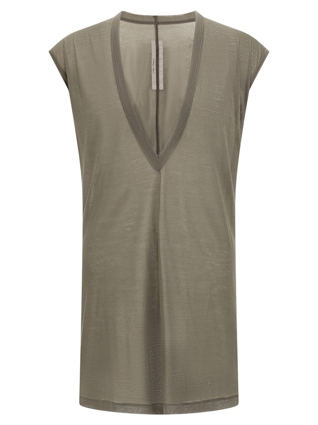 Rick Owens Graues Baumwoll-T-Shirt
