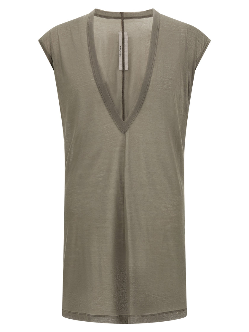 Rick Owens Graues Baumwoll-T-Shirt