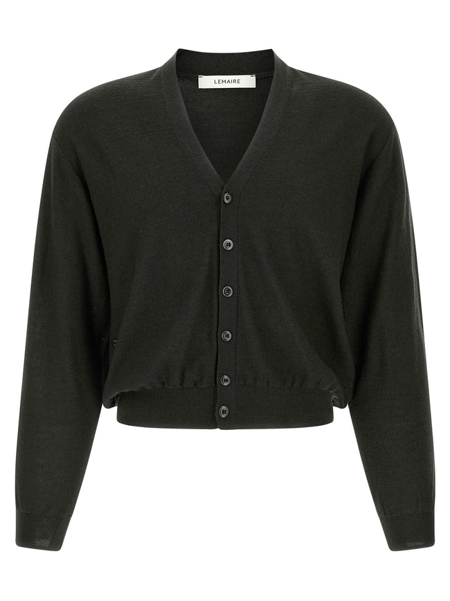 Lemaire Schwarzer Marabou-Strickjacke