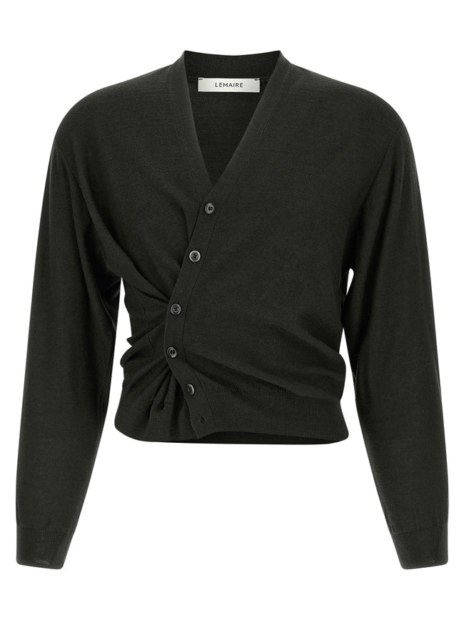 Lemaire Schwarzer Marabou-Strickjacke